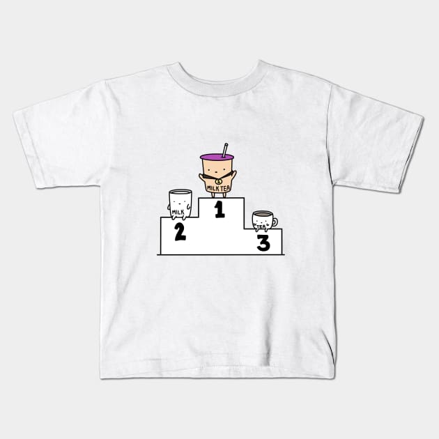 Milk Tea Number One!! Kids T-Shirt by SirBobalot